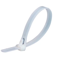Стяжка кабельна нейлонова багаторазового використання біла CHS-202RT 4,6 мм, 100 шт