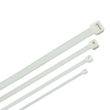 Стяжка кабельна нейлонова біла 2,5х100 мм, 100 шт
