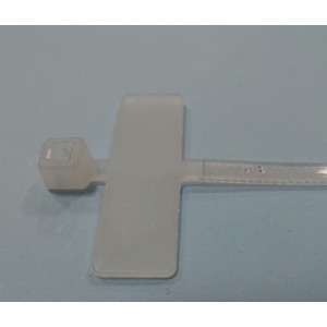 Стяжка кабельна нейлонова з маркувальним майданчиком біла CHS-100MKT, 100 шт