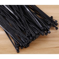 Стяжка кабельна нейлонова для внутрішніх робіт чорна 2,5х100 мм, 100 шт