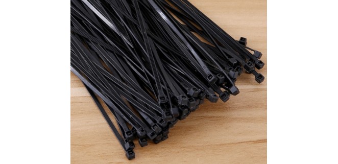 Стяжка кабельна нейлонова для внутрішніх робіт чорна 4,8х300 мм, 100 шт