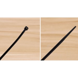 Стяжка кабельна нейлонова для внутрішніх робіт чорна 4,8х300 мм, 100 шт