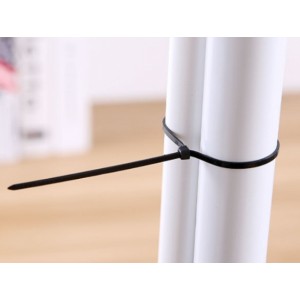 Стяжка кабельна нейлонова для внутрішніх робіт чорна 4,8х300 мм, 100 шт