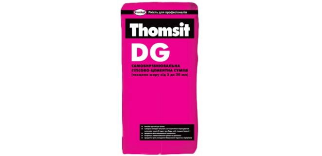 Thomsit DG самовирівнювальна гіпсово-цементна суміш (3-30 мм)