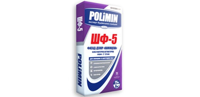  Полимин ШФ-5 камешковая штукатурка 1,8 мм белая (барашек)