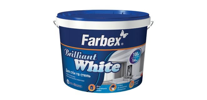 Краска для стен и потолков Farbex Brilliant White 7 кг
