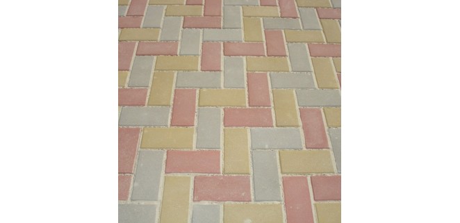 Тротуарна плитка Цегла h 4 см (червона, оливкова, коричнева, чорна, персикова)