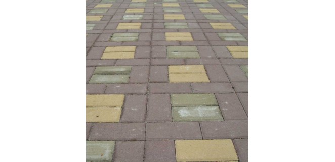 Тротуарна плитка Цегла h 4 см (колор-мікс)