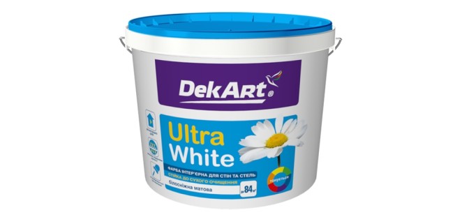 Краска для стен и потолков DekART Ultra White 6,3 кг