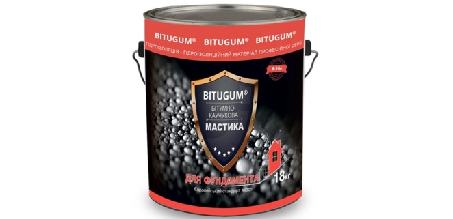 Мастика для фундаменту бітумно-каучукова BITUGUM 18 кг