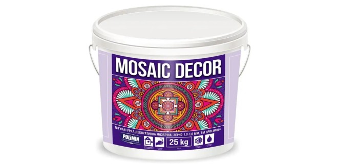 Штукатурка декоративна MOSAIC DECOR зерно 1,0-1,6 мм Полімін, 25 кг