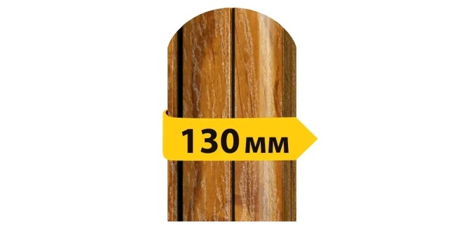 Євроштахетник металевий двусторонній printech 3D дуб, 0,43 мм