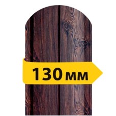 Євроштахетник металевий двусторонній printech 3D темне дерево, 0,43 мм