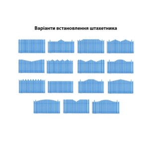 Металевий штахетник напівкруглий двосторонній з матовим покриттям Ral 7016 (темно-сірий), 0,5 мм