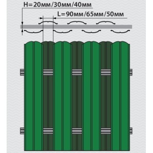 Металевий штахетник напівкруглий двосторонній з матовим покриттям Ral 7016 (темно-сірий), 0,5 мм