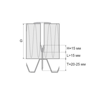 Дюбель покрівельний, телескопічний AMEX LDTK425